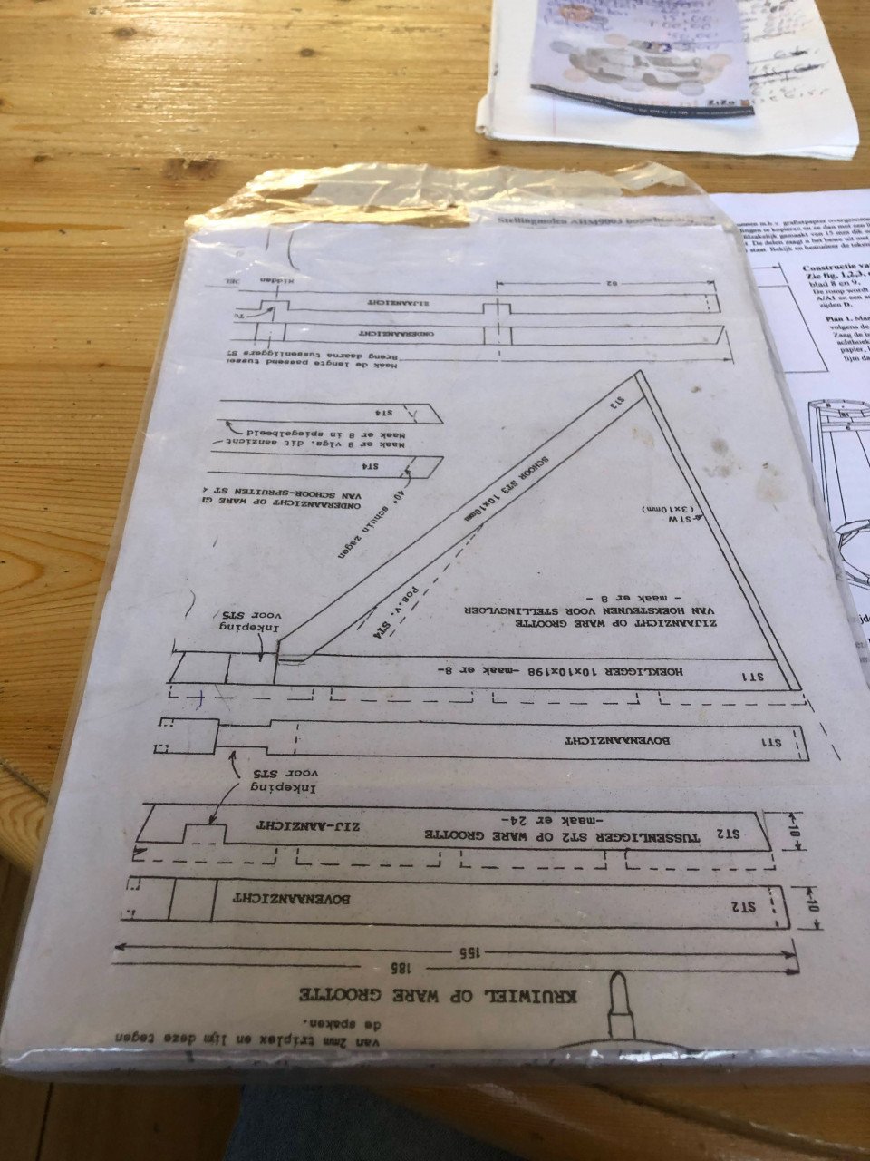 Modelbouw tekening stellingmolen