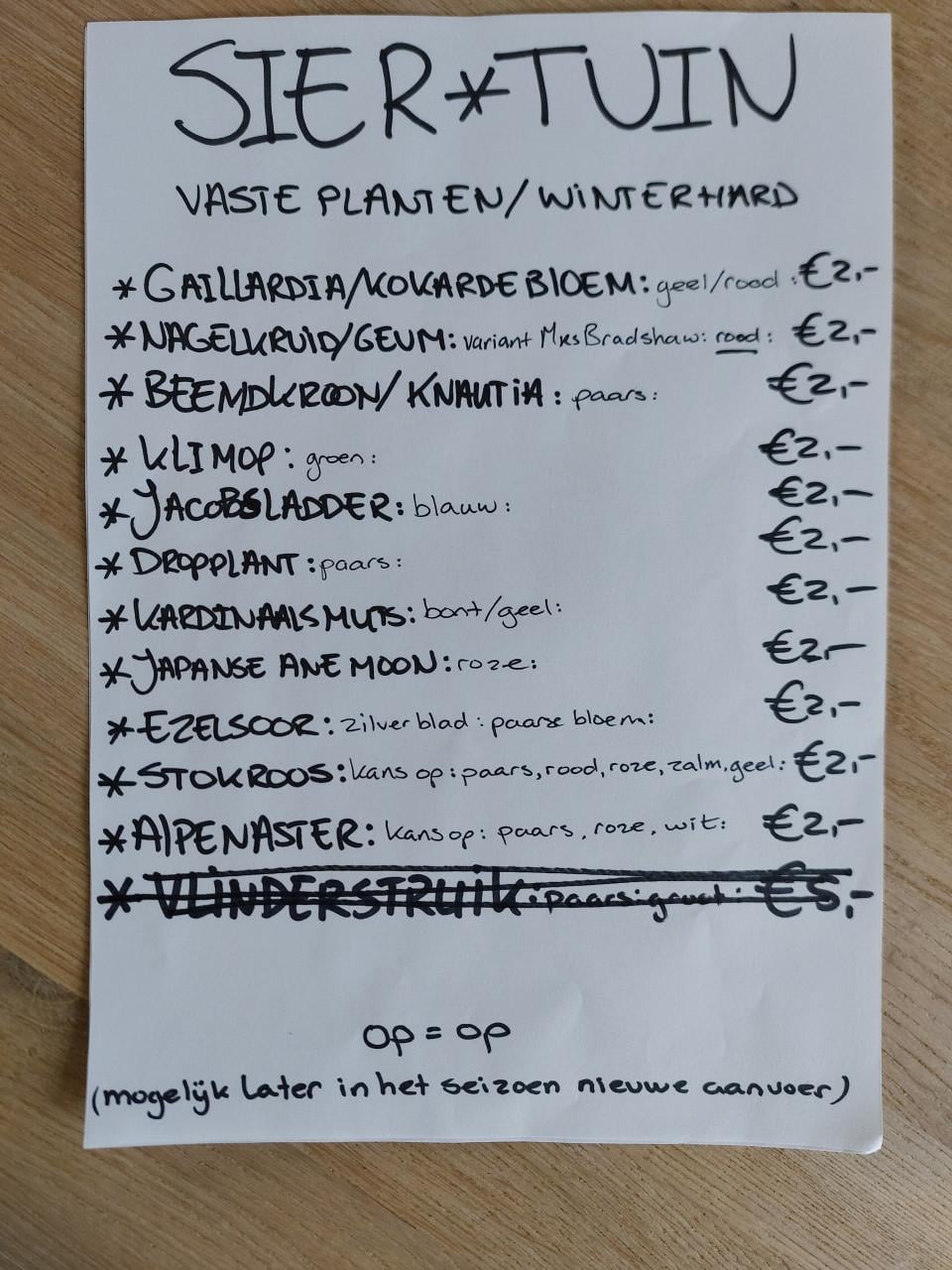 TK: SIERTUIN + MOESTUIN PLANTEN BIJ DE VOORDEUR