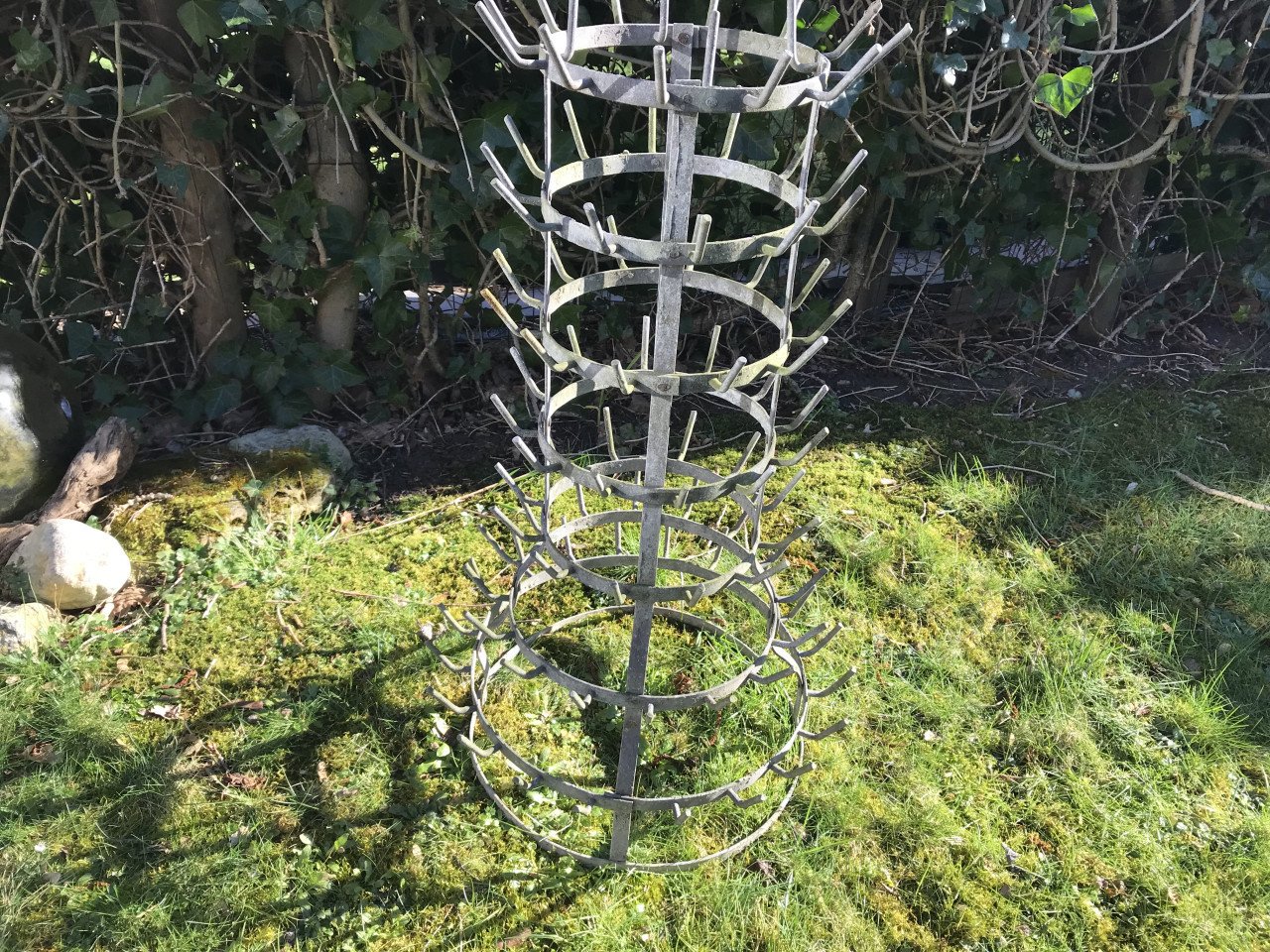 Tuin decoratie emaille zink glas