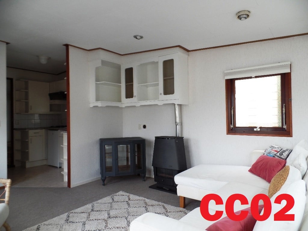 Spiegelchalets, stacaravans met gespiegelde indeling en 2 of 3 slk te koop