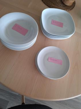 Witte verschillende borden