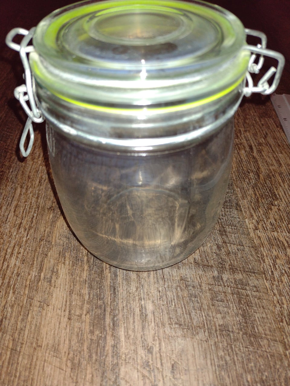 Weckpot glas ongeveer 13 cm hoog