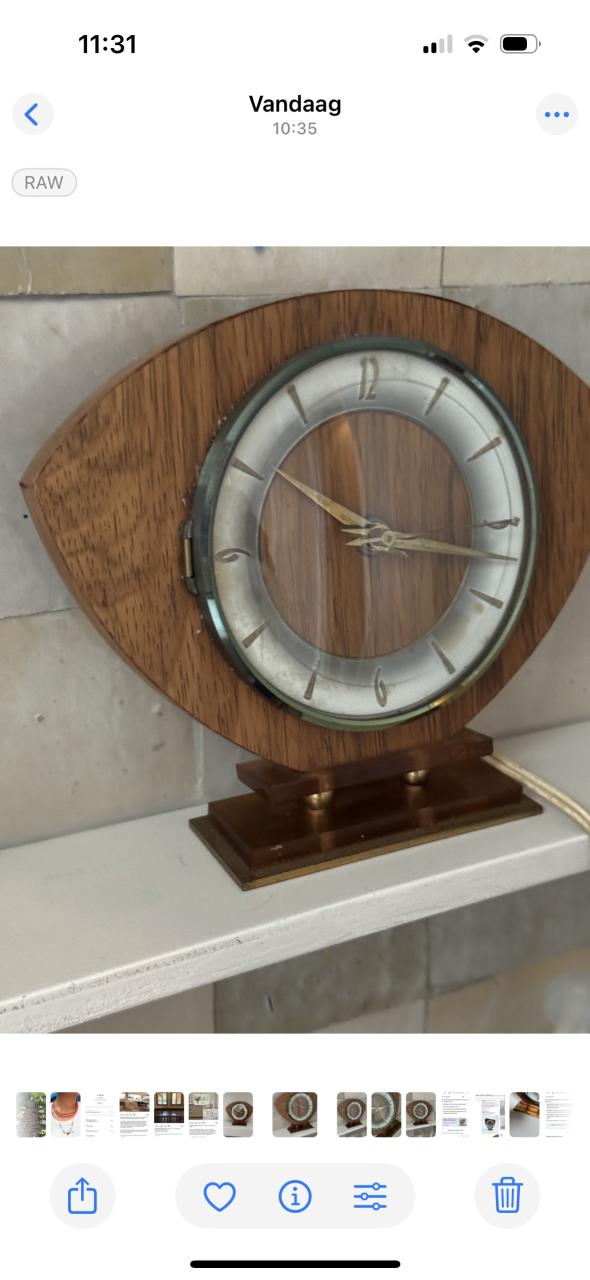 Vintage elektrisch tafelklokje