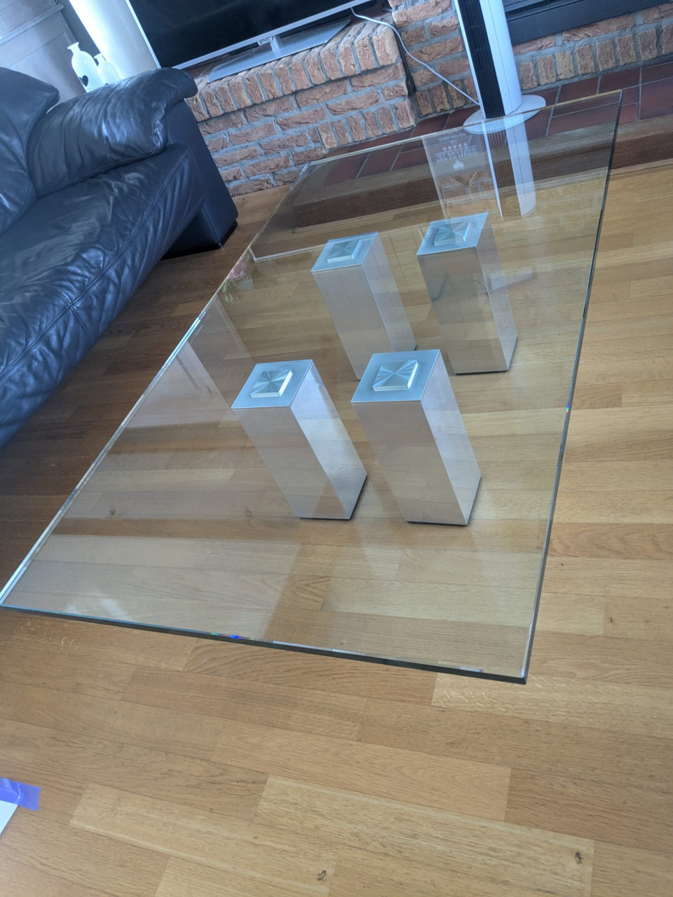 Glazen salontafel