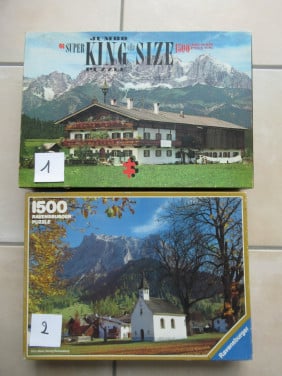 2 leuke volledige puzzels van 1500 stukjes.