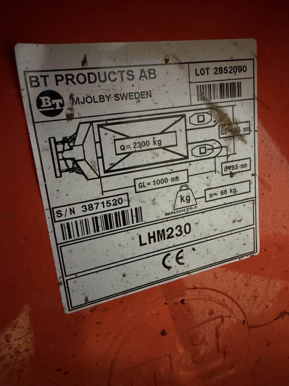 Pompwagen pallettruck BT Quicklifter 2300kg 4x