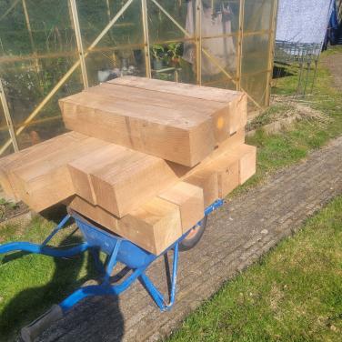 Douglas balken rest stukken 15x15