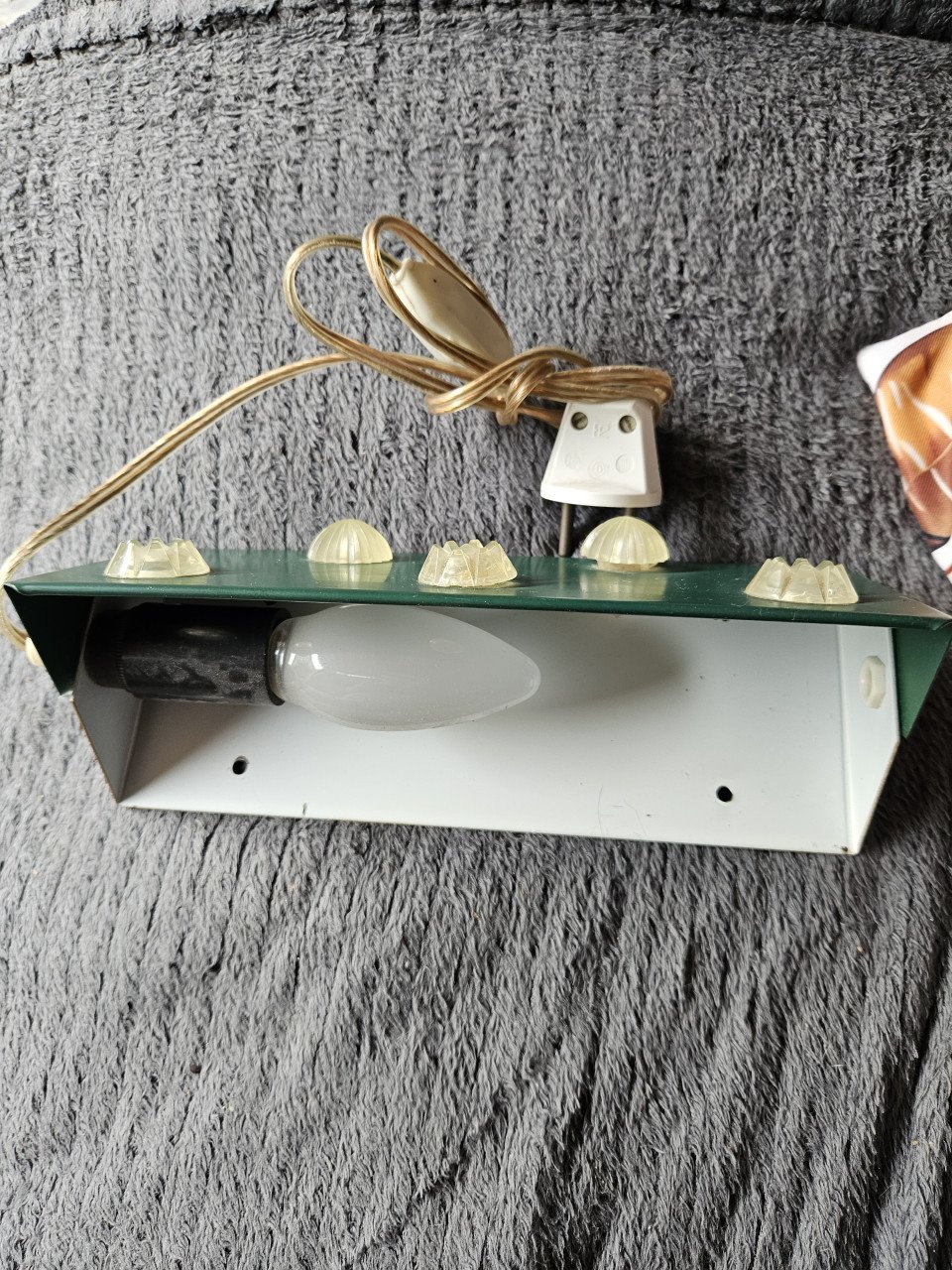 Prachtig metalen vintage bedlampje groen van het merk Herda...