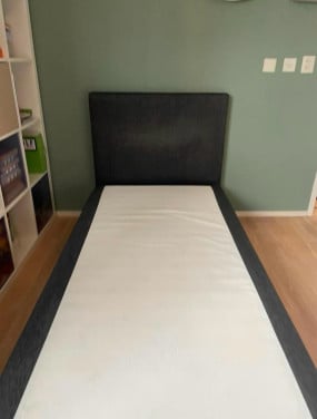 1 persoons antracietkleurige boxspring van Beter Bed