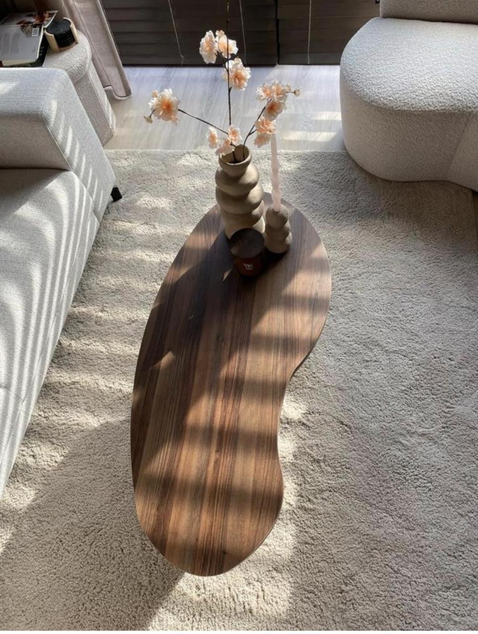 Walnoothouten Salontafel Japandi