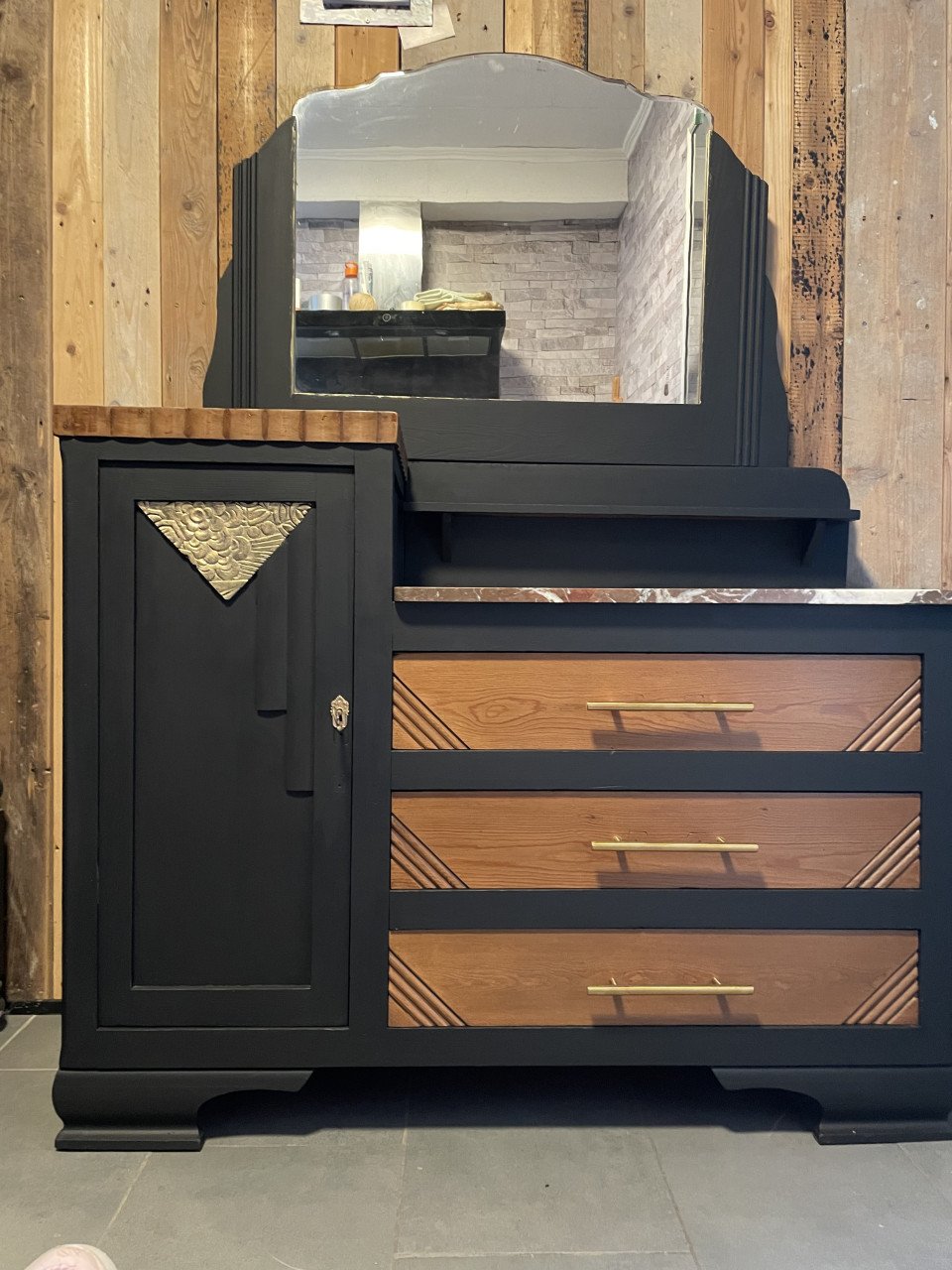 Unieke spiegel/ ladekast Kast
