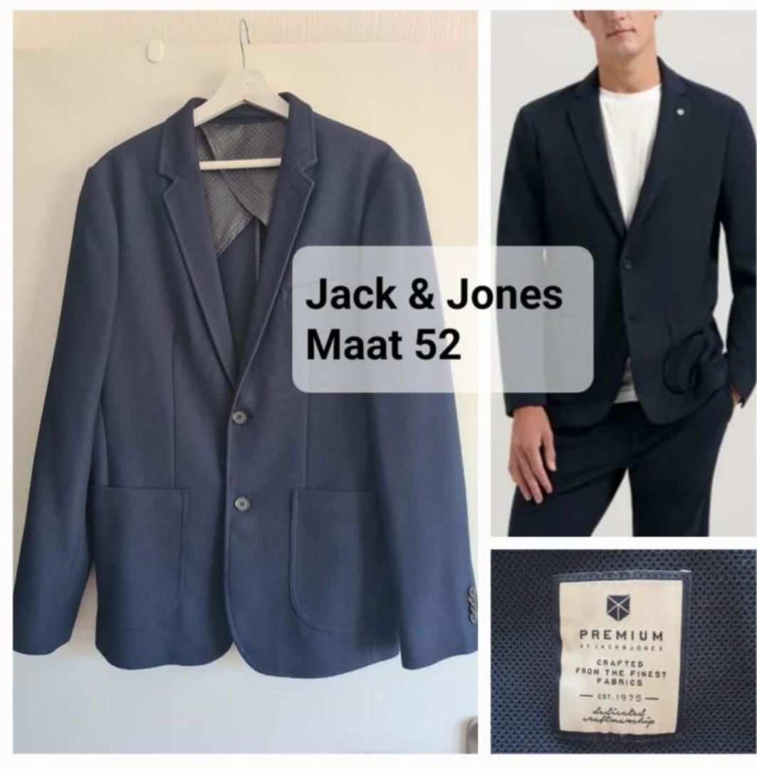 Nieuwe, donker blauwe ongedragen Jack & Jones blazer in maat 52.