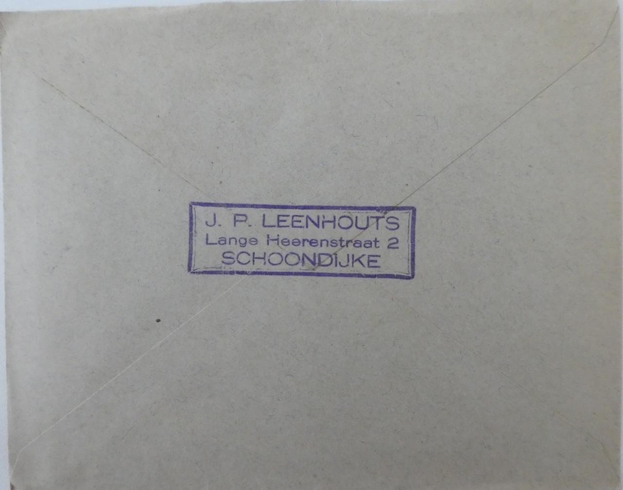 Envelop, 1947, Schoondijke-Sluis