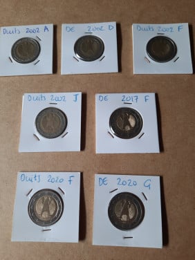 2 eurmunten Duitsland Adelaar