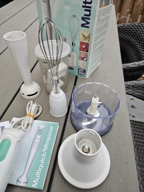 Mooi compleet Braun Multiquick staafmixerset in werkende staat...