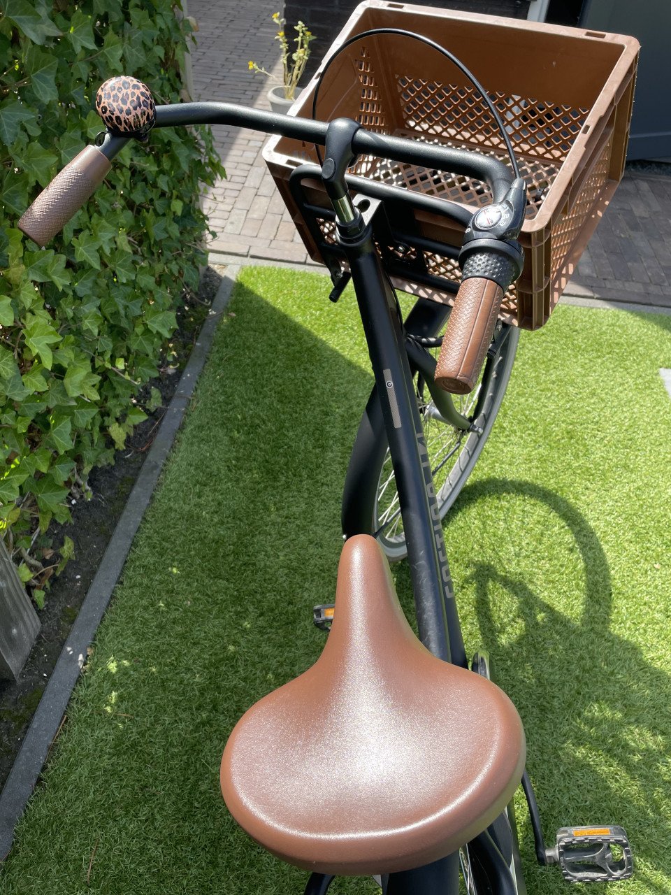 Prachtige cortina meisjesfiets 26 inch matzwart