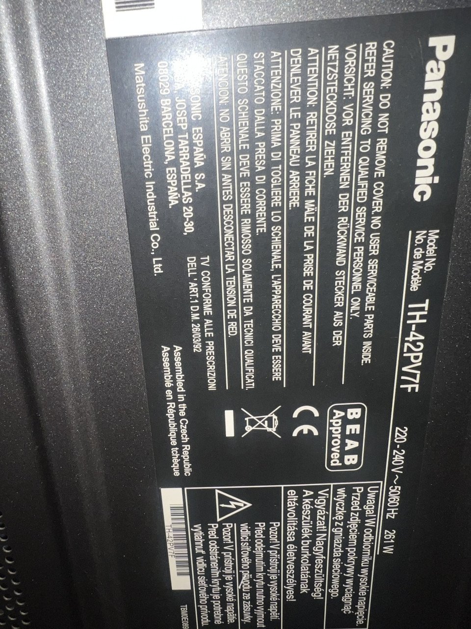 Gratis af te halen 42 inch plasma tv