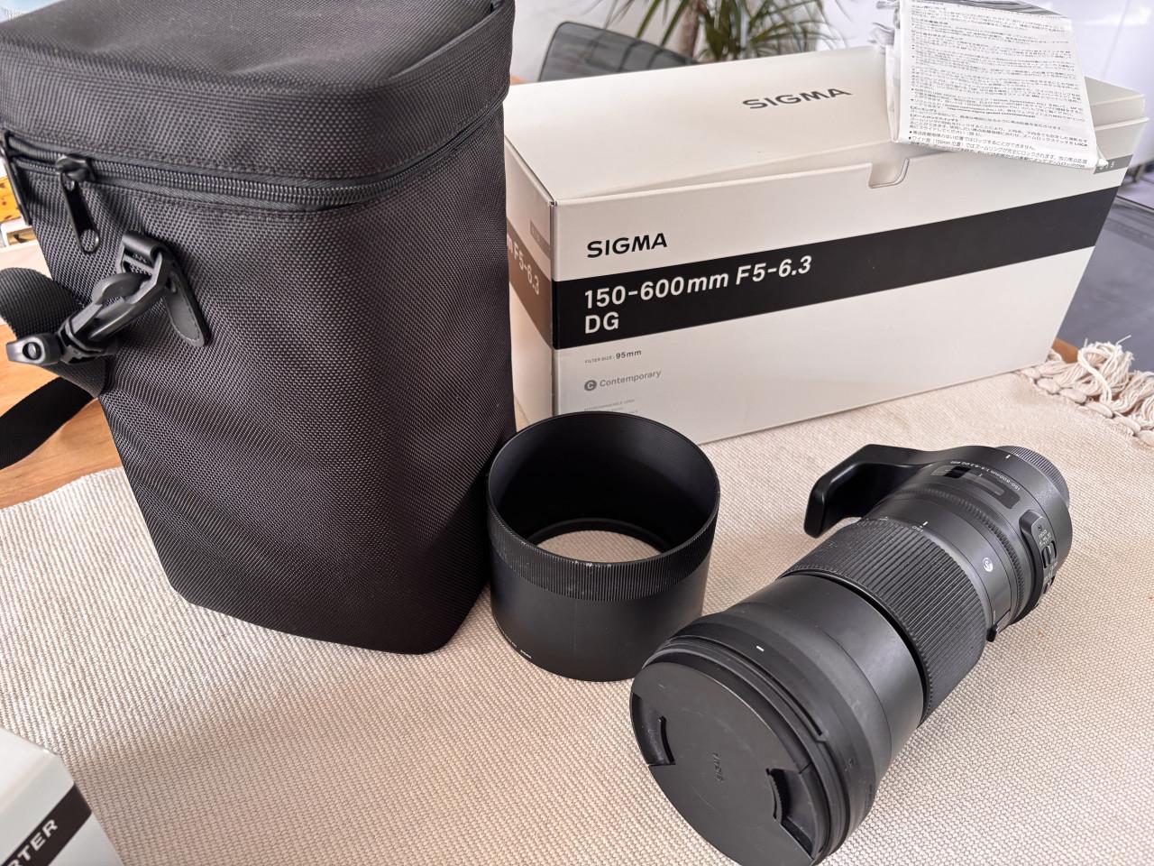 Sigma 150-600mm Contemporary F5-6,3 DG Nikon-F vatting + TC1401