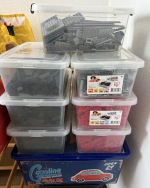 LEGO Partij losse stenen e.d. gesorteerd