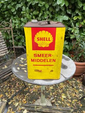 Groot blik van SHELL , 20 ltr .