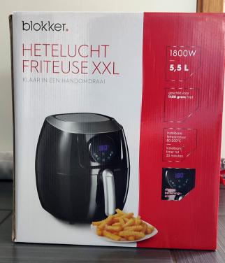 Nieuwe Blokker hetelucht friteuse XXL 1800 W / 5.5 L / 1.4 kg friet