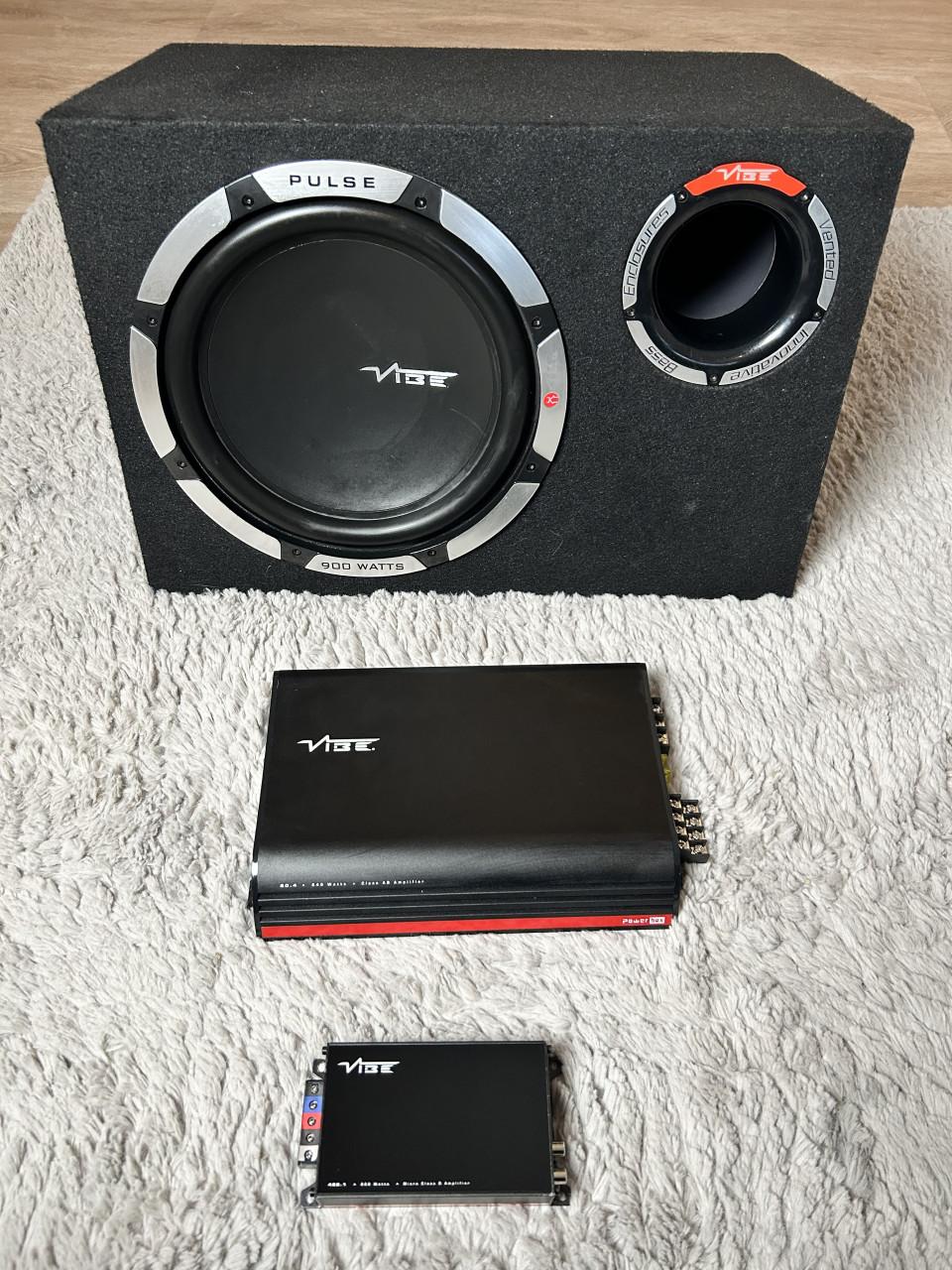 Vibe Audio Auto Versterker en Subwoofer SET