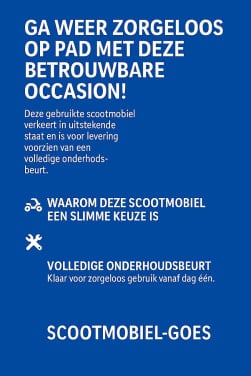 Weer zorgeloos op pad met deze uitstekend onderhouden Galaxy scootmobiel.
