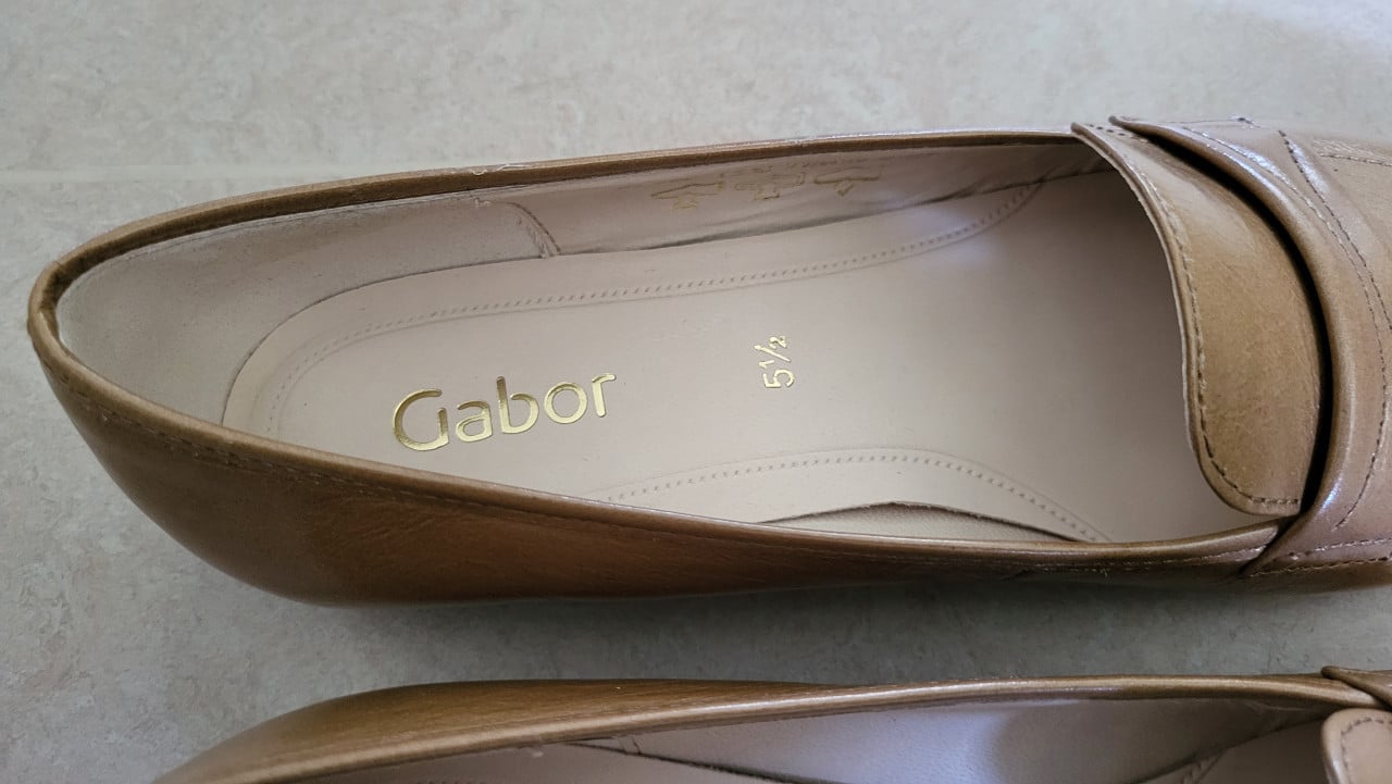 Gabor loafer / ballerina leder, mt 5 1/2 - NIEUW IN DOOS
