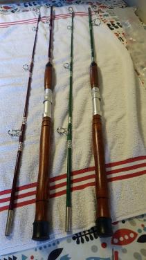 Nog 3 stevige rode boothengels voor de knijters op zee te vangen.