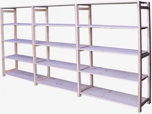 Nieuwe houten magazijnstelling in velen maten.