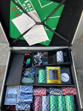 Poker spel in aluminium koffer