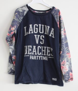 Shirt met bloemen en letters aat 122-128