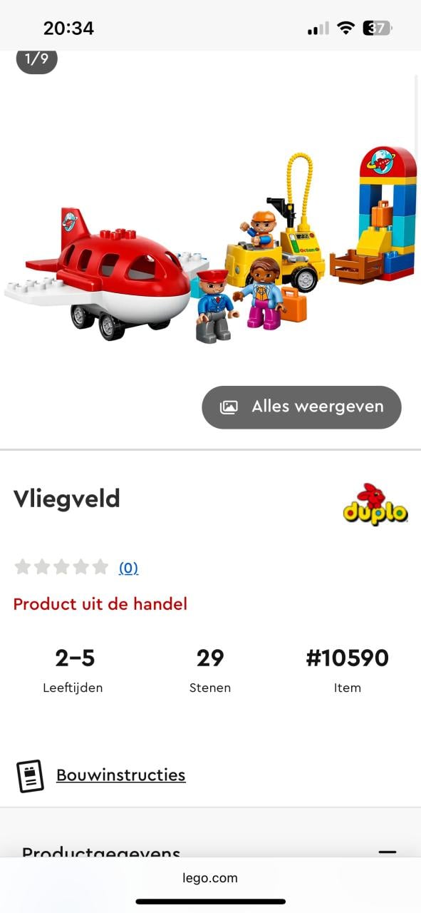 Duplo vliegveld 10590 & klein vliegtuig 10808