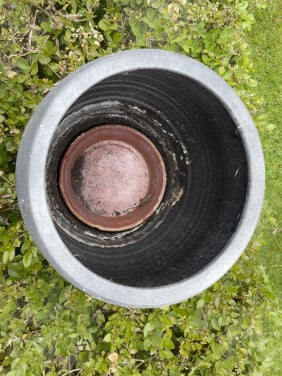 Bloempot lichtgrijs