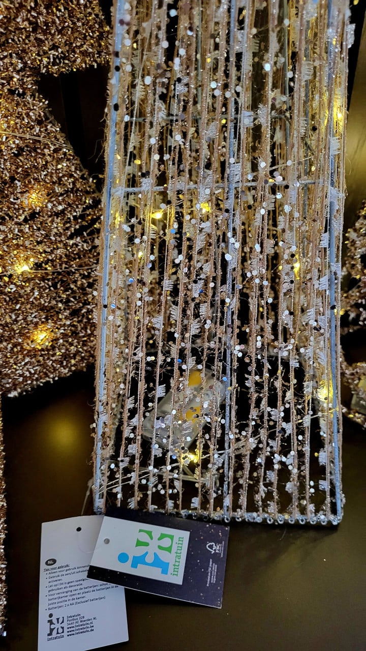 3 stuks Kerstpiramide met led-piramide