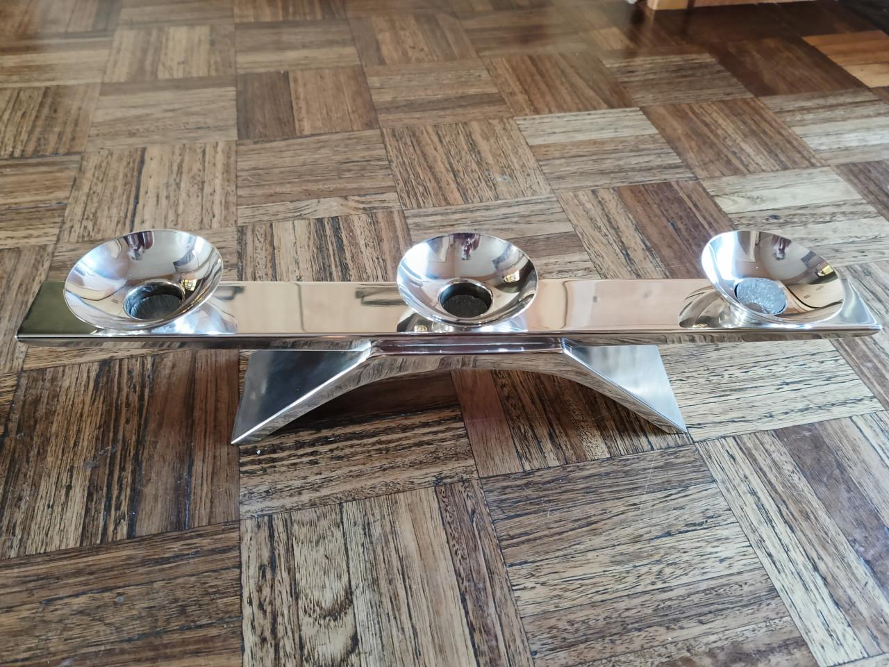 Vintage verzilverde kandelaar