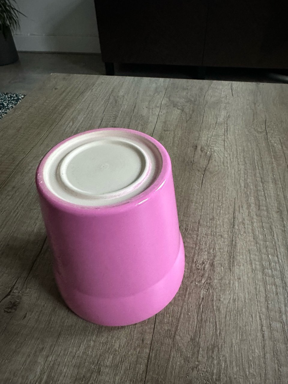 Roze bloempot