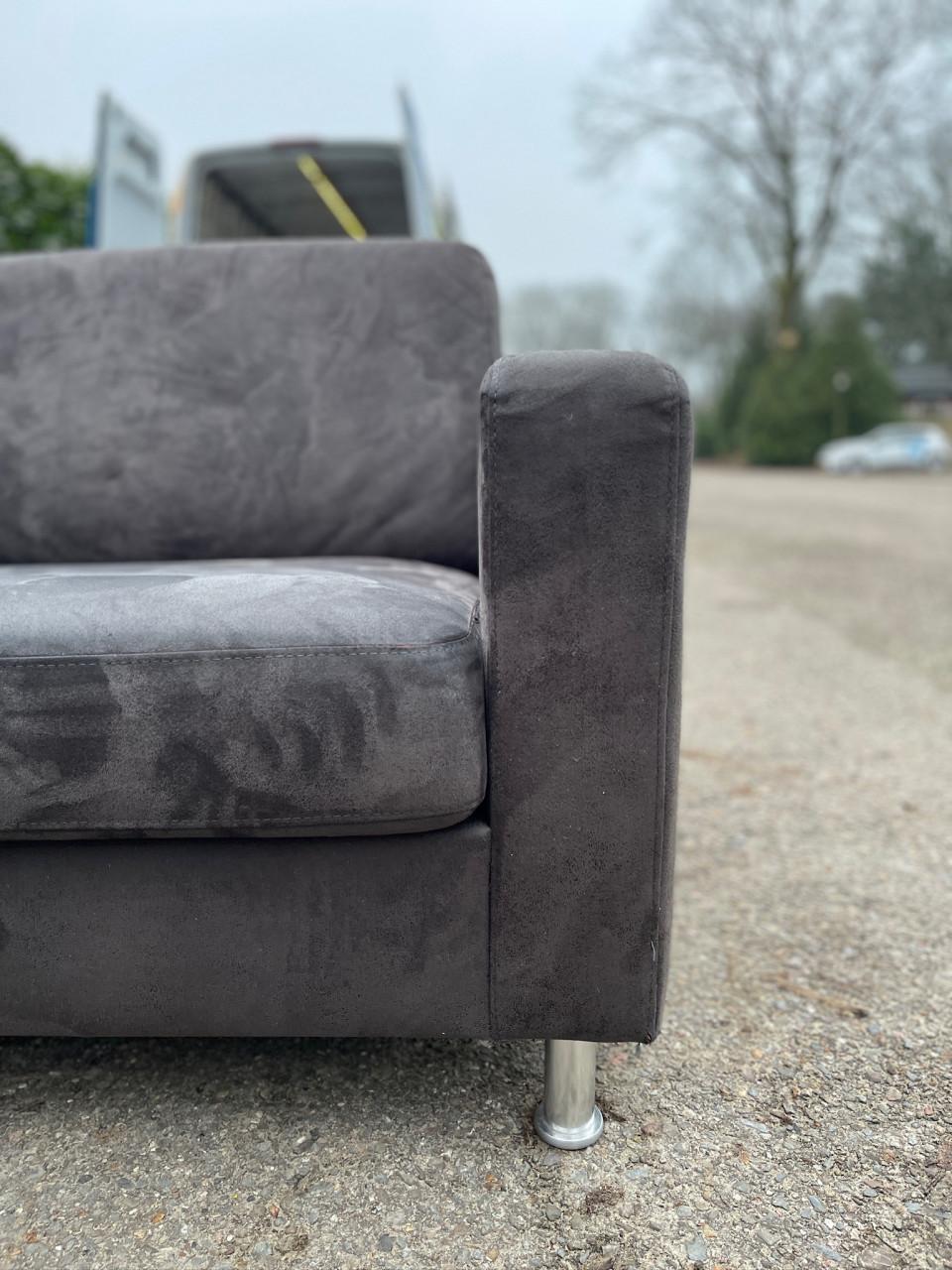 Grote Antraciet Hoekbank-Ruime Lounge Zit-Gratis Levering
