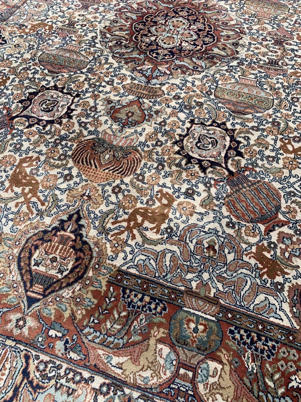 💐Schitterend Sfeervol Handgeknoopt Vintage Vloerkleed met Oosters Motief💐
