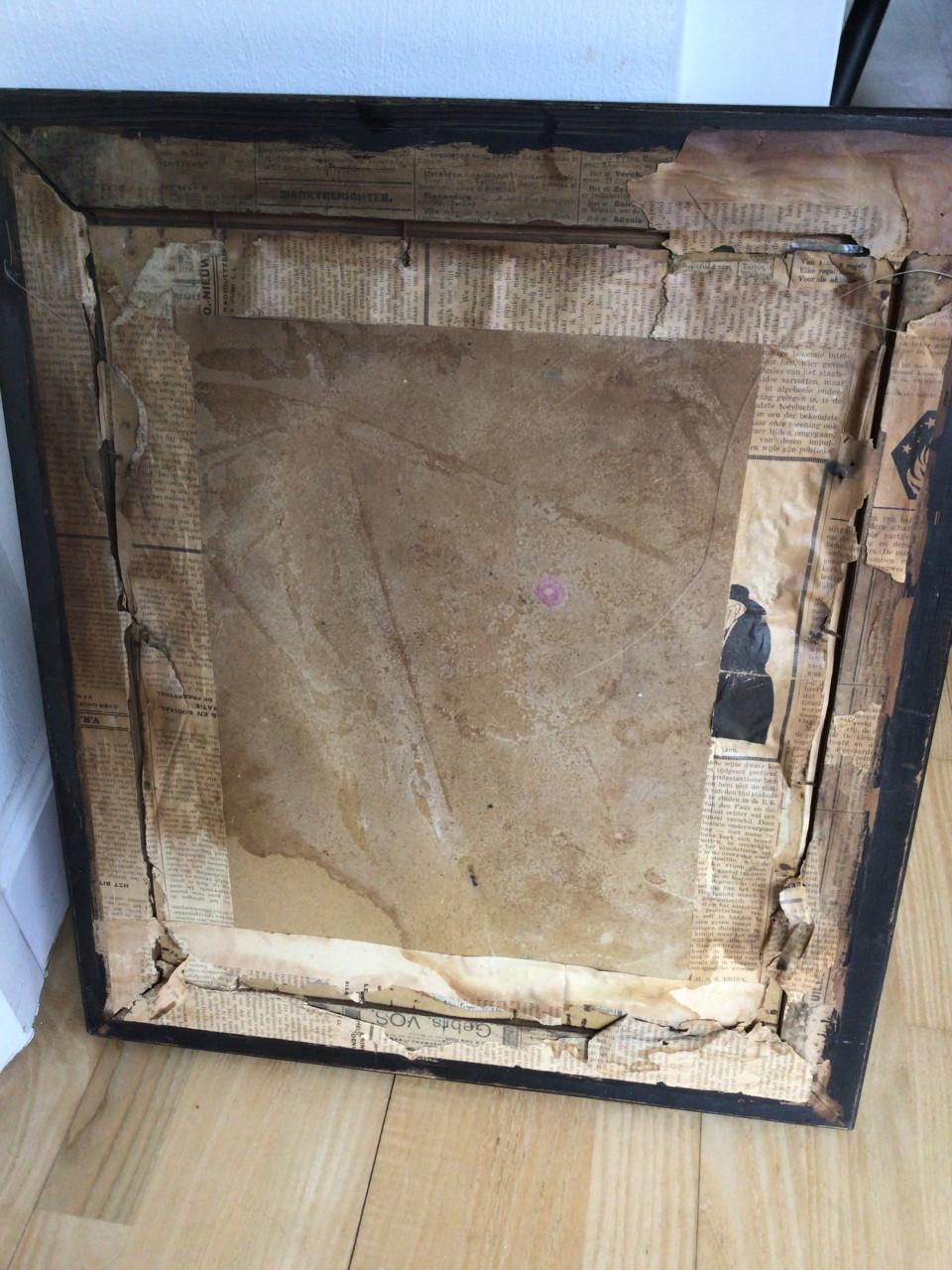 Vintage lijst met prent