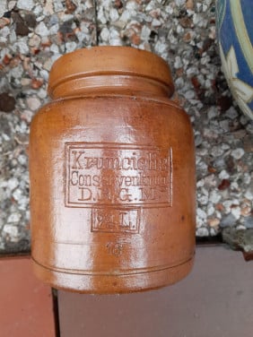 Krumeich conservenkrug DRGM 3/4 liter vintage inmaakpot