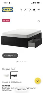 2 pers bed met lades