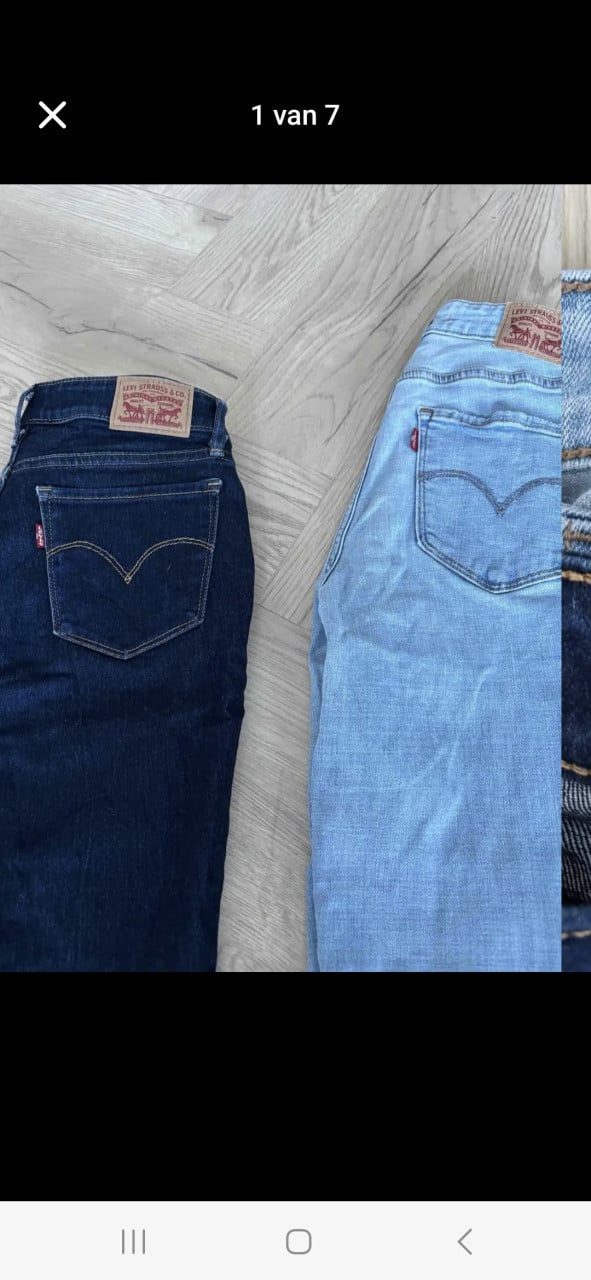 Levi's, zara,shein meiden jeans maat s