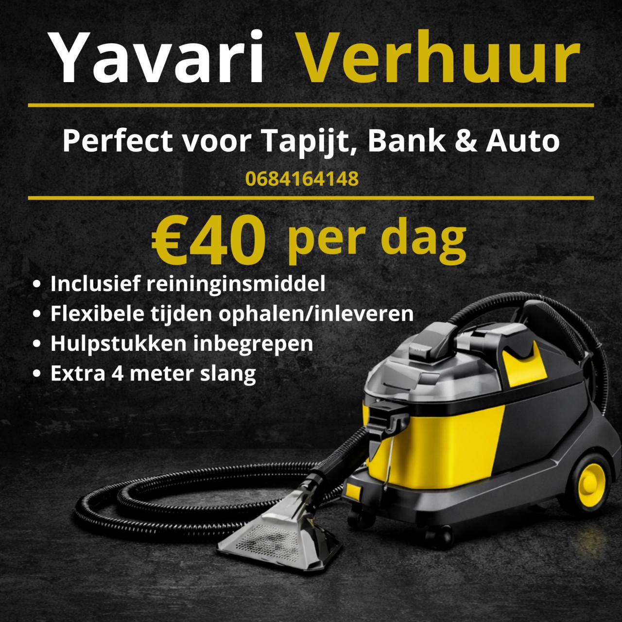 Tapijtreiniger huren – Bank & Auto – €40 incl. middel