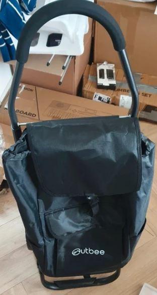 Outbee boodschappentrolley zwart • Opvouwbaar met wielen • nieuw