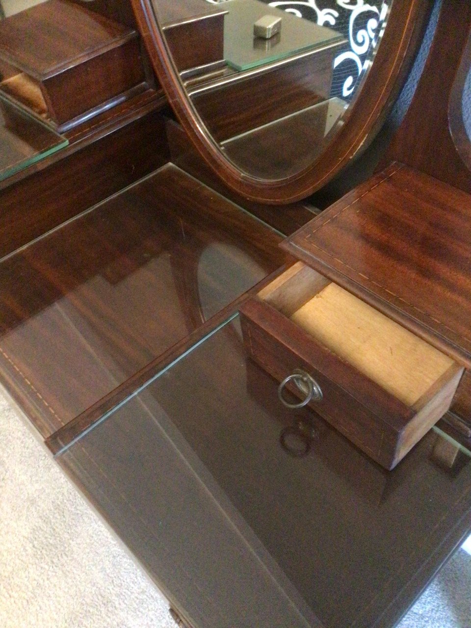 Antiek Engelse mahonie kaptafel