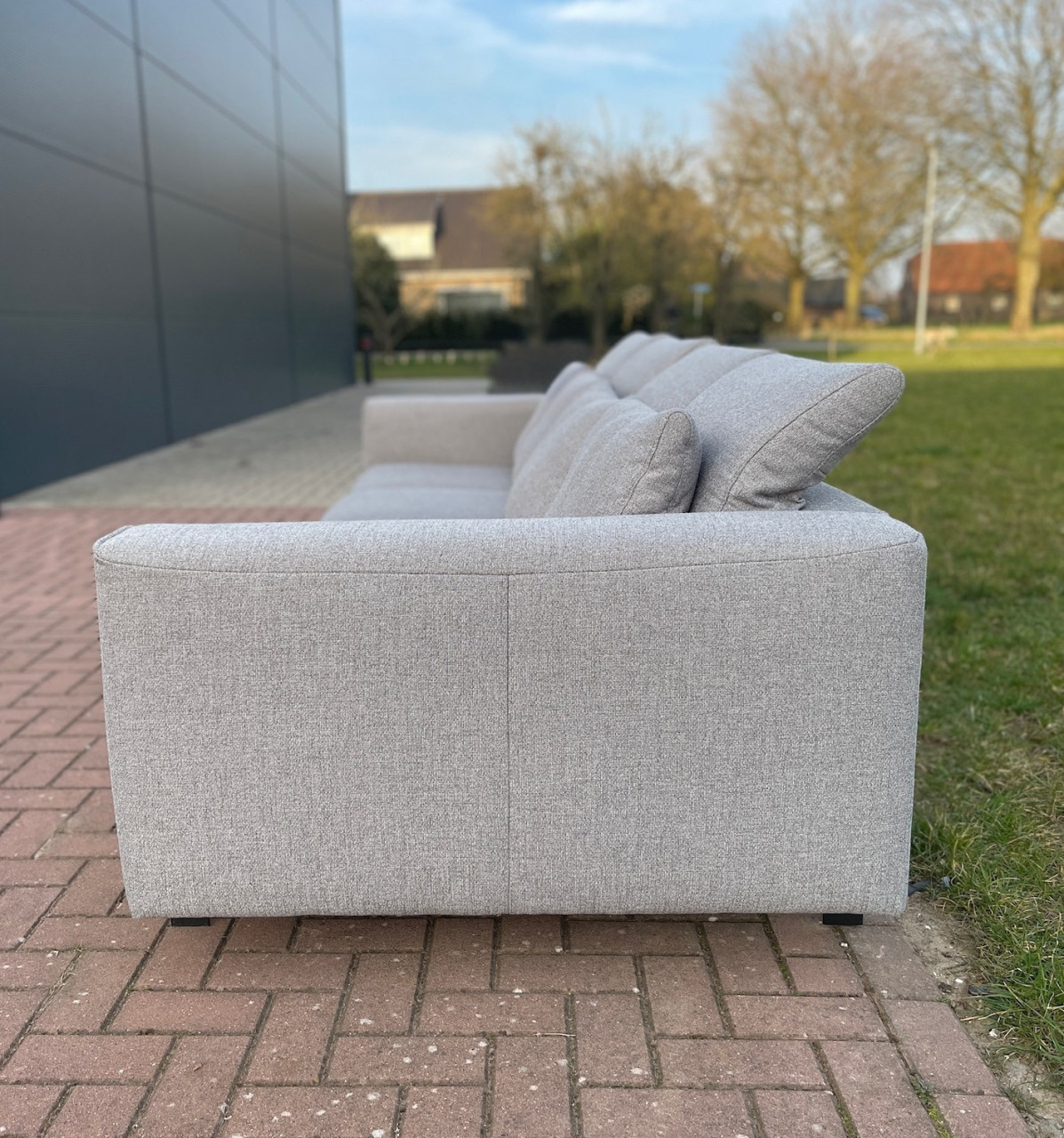 GRATIS LEVERING HEEL NL Montel Grijs 4-zits Stoffen Bankstel