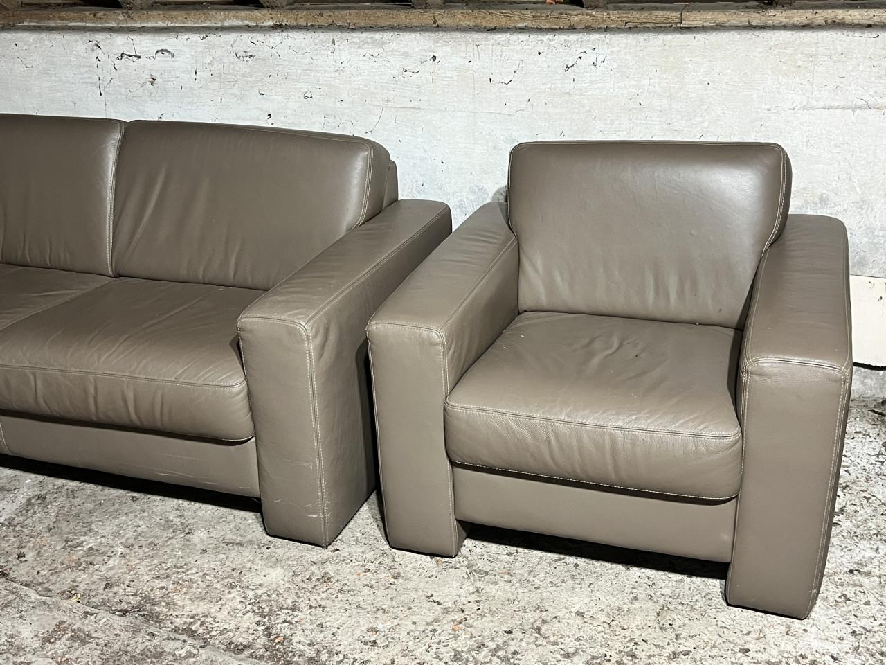 Lederen 2 en 1 zitbank