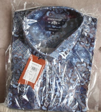 Nieuwe i verpkking blauwtinten blouse maat xl