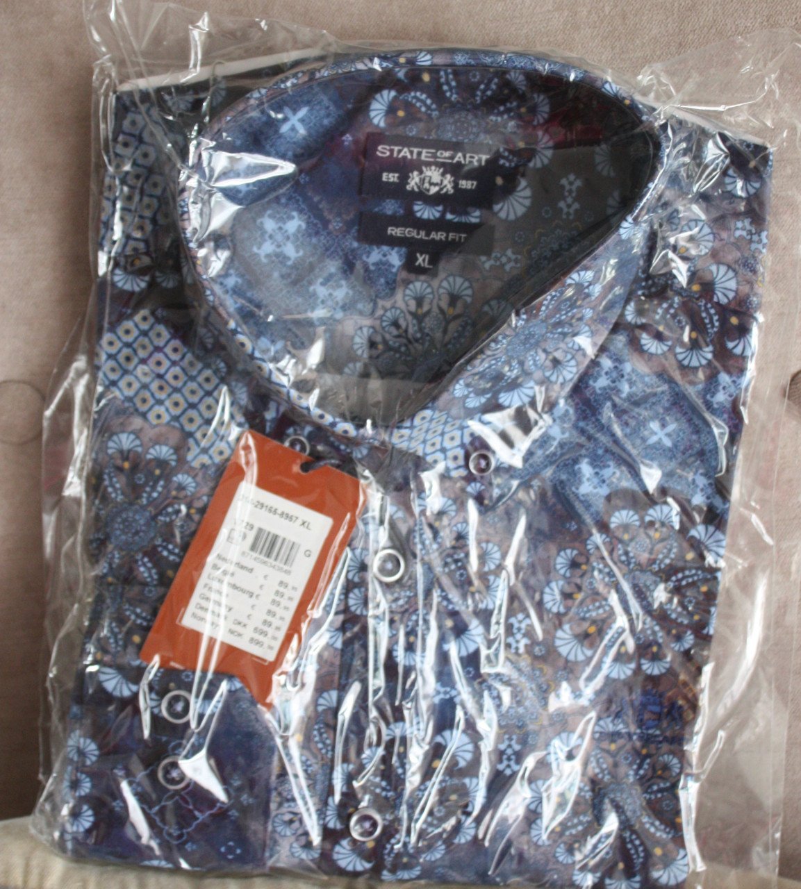 Nieuwe i verpkking blauwtinten blouse maat xl
